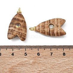Brass & Natural Gemstone & Cubic Zirconia Pendants&nbsp;GG-CBAD360-20G-02