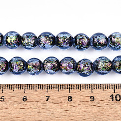 Handmade Foil Glass Beads Strands&nbsp;FOIL-N029-05B
