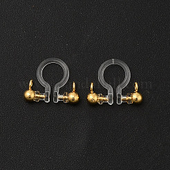 Brass Clip-on Earring Findings&nbsp;KK-C130-08G
