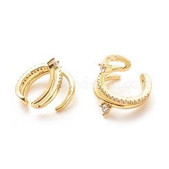 Clear Cubic Zirconia Wrapped Cuff Earrings&nbsp;EJEW-A066-04G