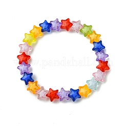 Transparent Acrylic Star Stretch Beaded Bracelets for Women&nbsp;BJEW-JB11519