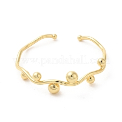 Brass Cuff Bangles&nbsp;BJEW-P309-01G