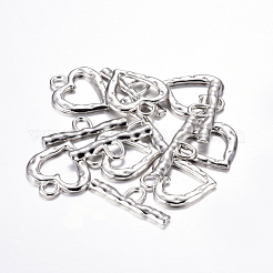 Tibetan Style Toggle Clasps&nbsp;TIBE-S002-P-LF