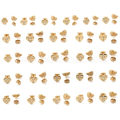 Rack Plating Brass Micro Pave Clear Cubic Zirconia Stud Earrings&nbsp;EJEW-K299-01G