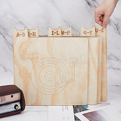 Wood Vinyl Record Divider&nbsp;WOOD-WH0124-92C