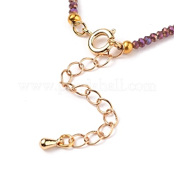 Faceted Electroplate Glass Beaded Bracelets&nbsp;X-BJEW-JB05693-03