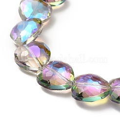 Transparent Electroplate Glass Beads Strands&nbsp;EGLA-E030-01N-01