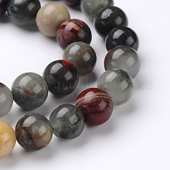 Natural African Bloodstone Beads Strands&nbsp;X-G-L383-06-4mm
