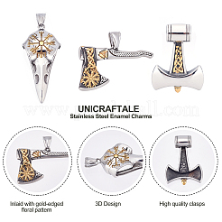 3Pcs 3 Style 304 Stainless Steel Pendants&nbsp;STAS-UN0037-58