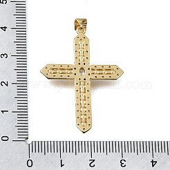 Brass Micro Pave Clear Cubic Zirconia Pendants&nbsp;CU-CBA9883-03B-G
