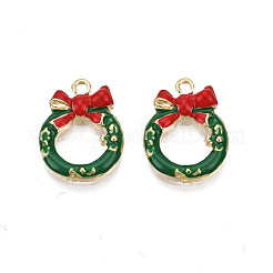 Rack Plating Alloy Enamel Pendants&nbsp;ENAM-N055-144