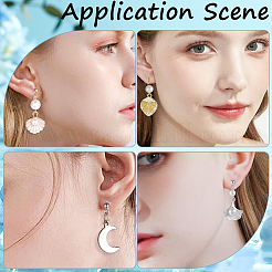 40Pcs 4 Styles Plastic U Type Clip-on Earring Component&nbsp;STAS-SC0007-60