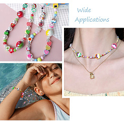 100Pcs 5 Style Handmade Polymer Clay Beads&nbsp;FIND-FW0001-33