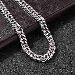 8MM 304 Stainless Steel Cuban Link Chain Necklaces for Men&nbsp;NJEW-B134-03B-P