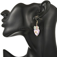 Handmade Porcelain & Resin Dangle Earrings&nbsp;EJEW-JE07490