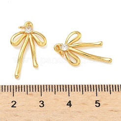 Brass Micro Pave Cubic Zirconia Pendants&nbsp;KK-H532-20G