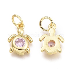 Brass Micro Pave Cubic Zirconia Pendants&nbsp;LS-KK-P187-12H-G