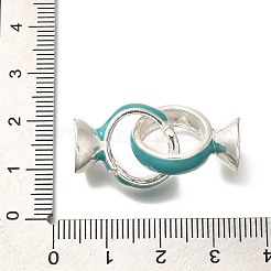 Brass Enamel Fold Over Clasps&nbsp;KK-M313-41S-01