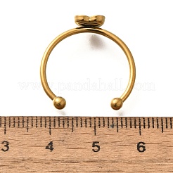 304 Stainless Steel Open Cuff Ring Components&nbsp;STAS-M057-01G-G