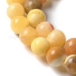 Natural Yellow Jade Beads Strands&nbsp;X-G-F591-17-8MM