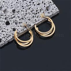 Stainless Steel Multi Layered Claw Stud Earrings for Women&nbsp;JE1102A