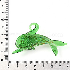 Handmade Silver Foil Lampwork Big Pendants&nbsp;LAMP-T023-13D