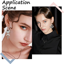 DIY Alloy & Stainless Steel Goth Butterfly Moth Dangle Earring Making Kits&nbsp;DIY-SC0026-36