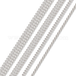 6 Yards 4 Style Brass Rhinestone Strass Chains&nbsp;CHC-CD0001-06