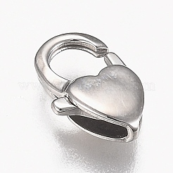 Non-Tarnish Polished 316 Surgical Stainless Steel Lobster Claw Clasps&nbsp;X-STAS-Z013-08P