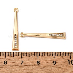 Brass Micro Pave Cubic Zirconia Pendants&nbsp;KK-Z112-14G