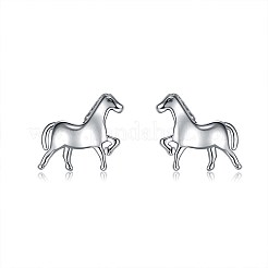Anti-Tarnish Rhodium Plated Sterling Silver Stud Earrings&nbsp;EJEW-BB67168-P