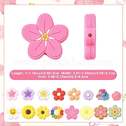 16Pcs 16 Styles Silicone Beads&nbsp;SIL-YW0002-03