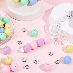 50Pcs Opaque Acrylic Beads&nbsp;MACR-SC0002-34