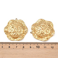 Hammered 304 Stainless Steel Pendants&nbsp;STAS-P424-07G
