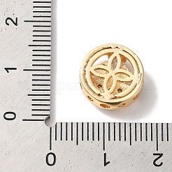 Brass Micro Pave Clear Cubic Zirconia Beads&nbsp;KK-G503-09G