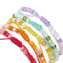 Alloy Tortoise & Glass Seed Braided Bead Bracelet&nbsp;BJEW-JB09750