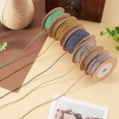 5 Rolls 5 Colors 18-Ply Cotton Twisted Cord&nbsp;OCOR-TA0003-75