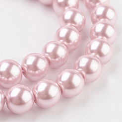 Eco-Friendly Glass Pearl Beads Strands&nbsp;X-HY-A008-8mm-RB109