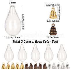 15Pcs 3 Colors Stainless Steel Pendant Bails&nbsp;STAS-SC0003-13