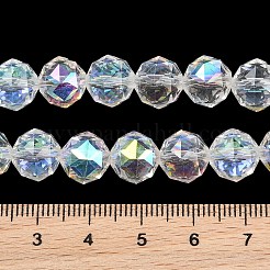 Transparent Electroplate Glass Beads Strands&nbsp;EGLA-N002-34C-B02