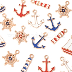 36Pcs 9 Styles Alloy Enamel Pendants&nbsp;ENAM-FS0002-83