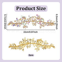Glass & Alloy Embroider Thread Iron on/Sew On Patches&nbsp;PATC-WH0023-11G