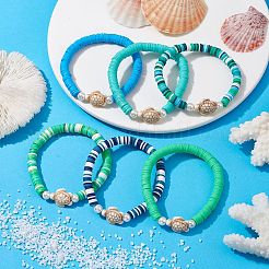 12Pcs 12 Style Synthetic Turquoise Tortoise Stretch Bracelets Set&nbsp;BJEW-JB10097