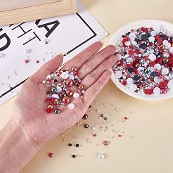 60g Resin patch multi size mixed pearl patch DIY jewelry accessories(2 bags)&nbsp;JX586G