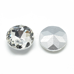Pointed Back Glass Rhinestone Cabochons&nbsp;RGLA-T029-10mm-01