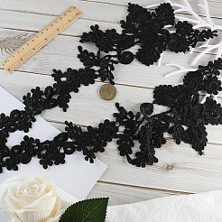 Polyester Embroidery Lace Appliques&nbsp;LS-DIY-WH0401-95
