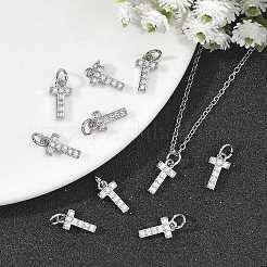 SHEGRACE Brass Micro Pave Clear Cubic Zirconia Pendants&nbsp;XGRQ29361-394P-T