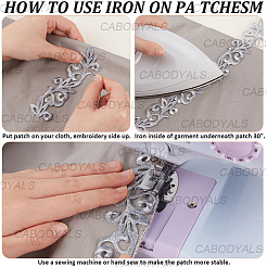 Polyester Embroidery Cloth Iron on/Sew on Patches&nbsp;PATC-WH20001-25B