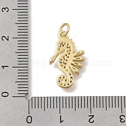Brass Micro Pave Clear Cubic Zirconia Pendants&nbsp;KK-D431-057G