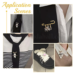 10Pcs 5 Color Baby Clothes & Milk Bottle & Pram Alloy Enamel Charm Safety Pin Brooches&nbsp;JEWB-AB00010